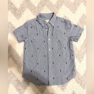 Crewcuts boys Short Sleeve Oxford Shirt with sailboat pattern
